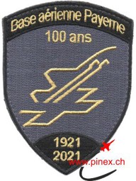 Bild von 100 Jahre Militärflugplatz Payerne 1921-2021 Sonderpatch Badge Abzeichen  mit Klett